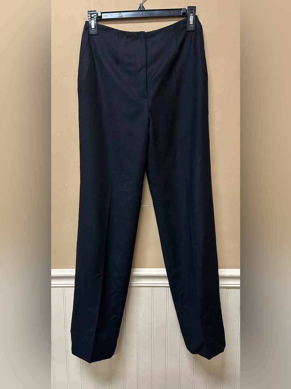 Vintage CHANEL Black Wool Cashmere Trousers Pants FR34 US2 France